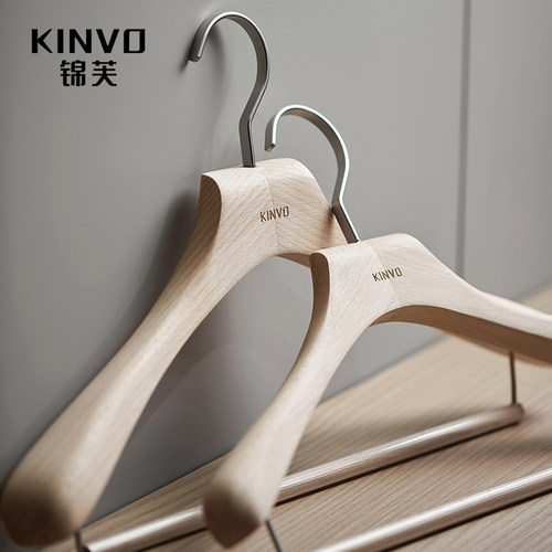 锦芙高端实木衣架衣柜衣帽间专用衣挂高档服装店酒店定制衣撑子 - 图2