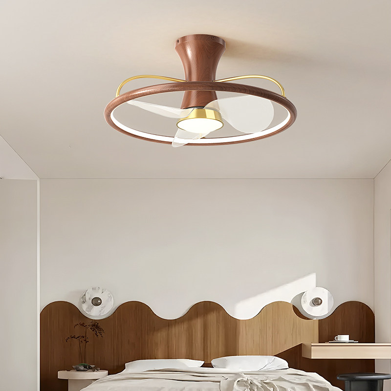 榆艺新款风扇灯卧室中古风复古智能遥控儿童房护眼一体吸顶电扇灯,淘宝优惠券,粉丝福利购,淘宝优惠卷