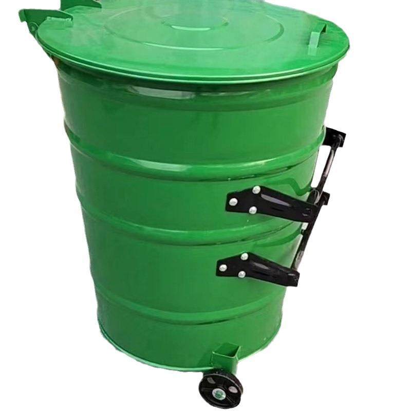 厂家360升圆挂车垃圾桶户外分类环卫带盖可移动带轮铁垃圾桶,淘宝优惠券,粉丝福利购,淘宝优惠卷