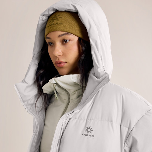 凯乐石中性长款羽绒服保暖透气防钻绒800蓬鹅绒户外滑雪外套女款 - 图0