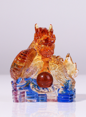 优选琉璃十二生肖工艺品摆件鼠牛虎兔猪马牛羊鸡兔龙蛇电视柜装饰