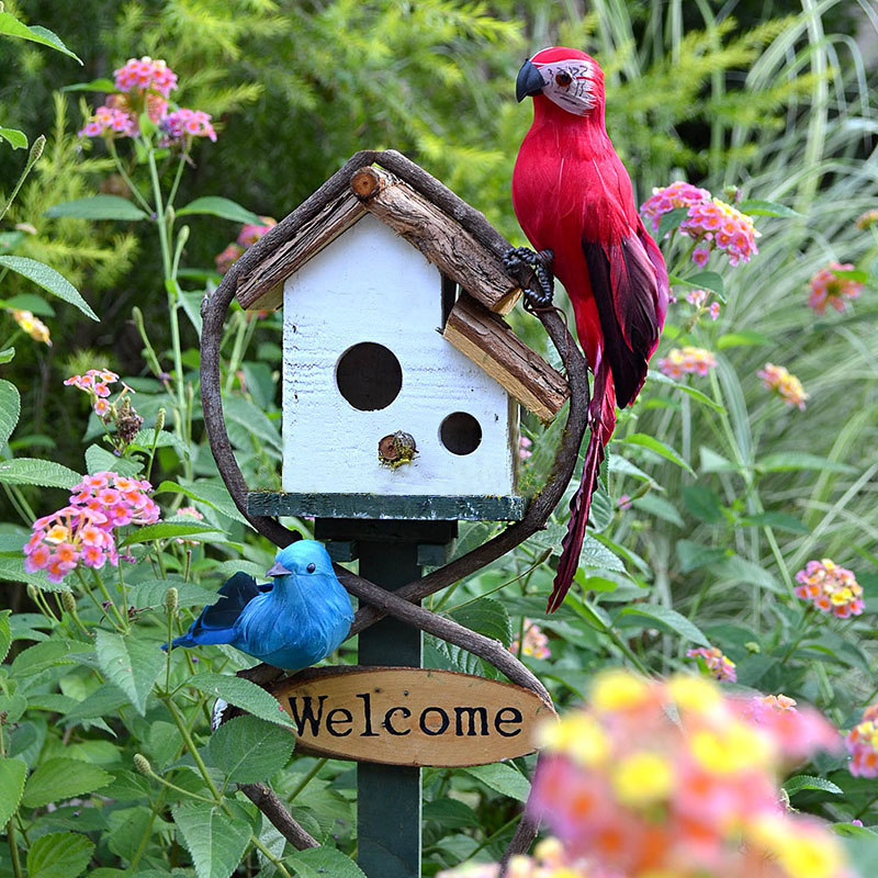 优选户外室外鸟窝别墅花园庭院布置装饰品院子造景景观园艺摆件插 - 图2