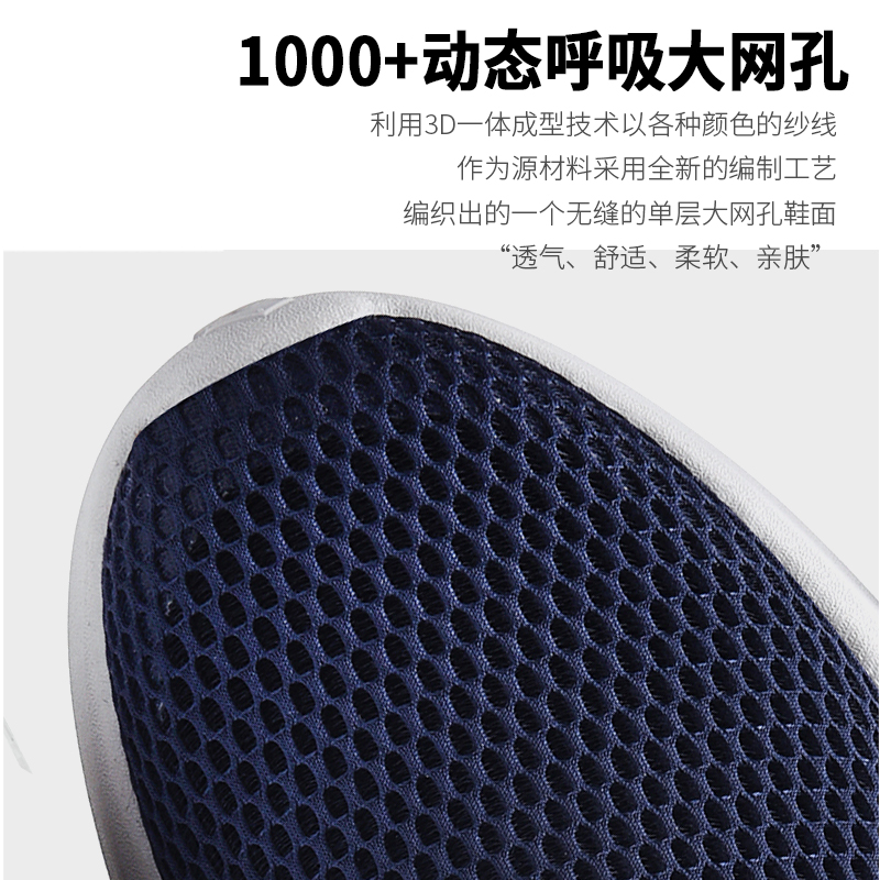 LOTTO乐途一脚蹬透气网面男运动鞋2025夏季新款薄款大网眼休闲鞋 - 图1