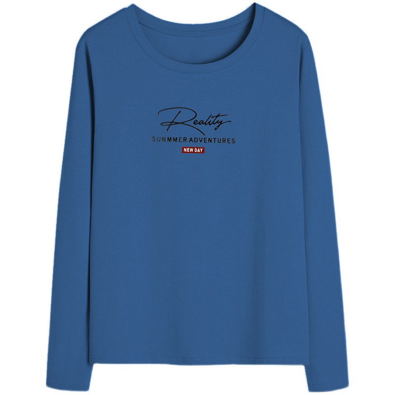 100%全棉大码女装纯棉长袖t恤秋装胖妹妹洋气宽松显瘦遮肉上衣服