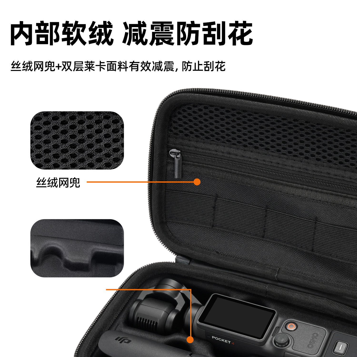 Suben is suitable for DJI DJI Pocket4/3 pro protective case storage bag sports camera storage box protection single machine waterproof and anti-fall handbag charging handle accessories safety box
