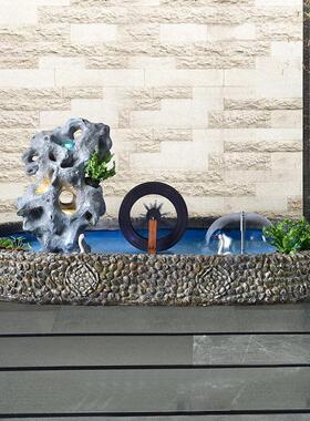 大型太湖石彷真石景观户外别墅庭院造景假山循环流水喷泉鱼池摆件