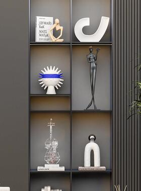 现代轻奢样板房别墅家居摆件客厅高级感电视柜壁龛背景装饰品摆设