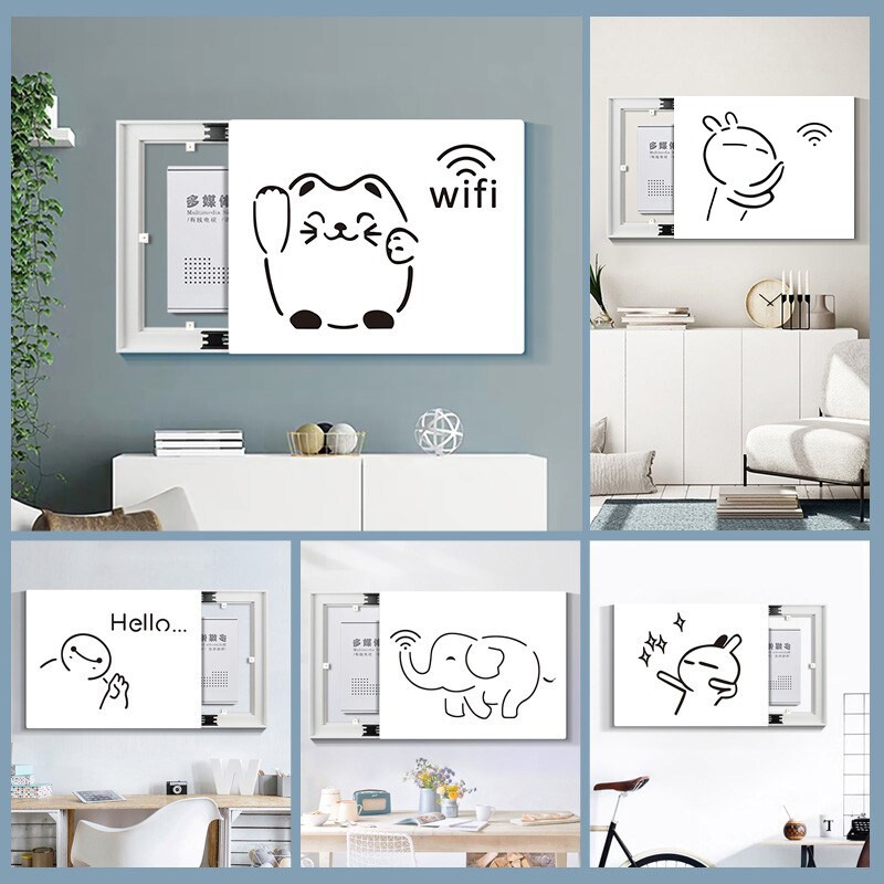 2026 meter box decorative painting new multimedia signal box distribution box electric gate weak current box decorative blocking hanging painting