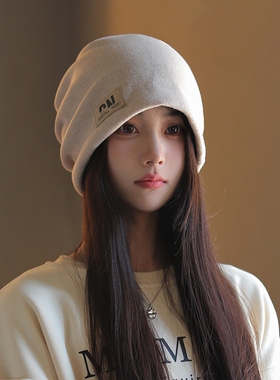 网红堆堆帽女款春秋产后月子帽
