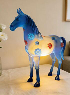 Glazed Flower Horse Night Light  琉璃花马小夜灯 桌面摆件饰品