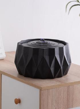 治愈系解压流水小摆件工位情绪稳定卧室超静音桌面简约循环水送礼