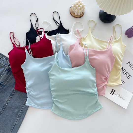 2025 hot pure sweet and spicy suspender vest with chest pad