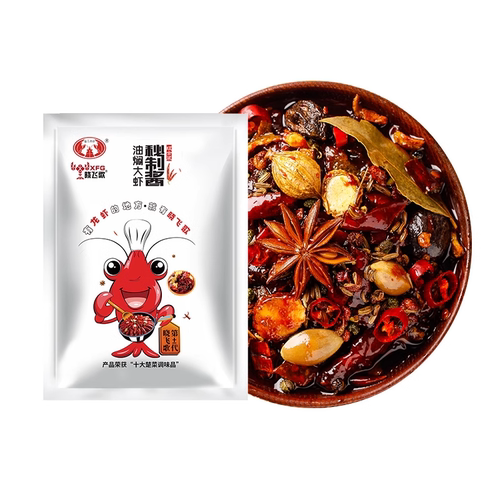 晓飞歌潜江油焖大虾调料298g蒜蓉十三香麻辣味小龙虾调料包专商用 - 图3