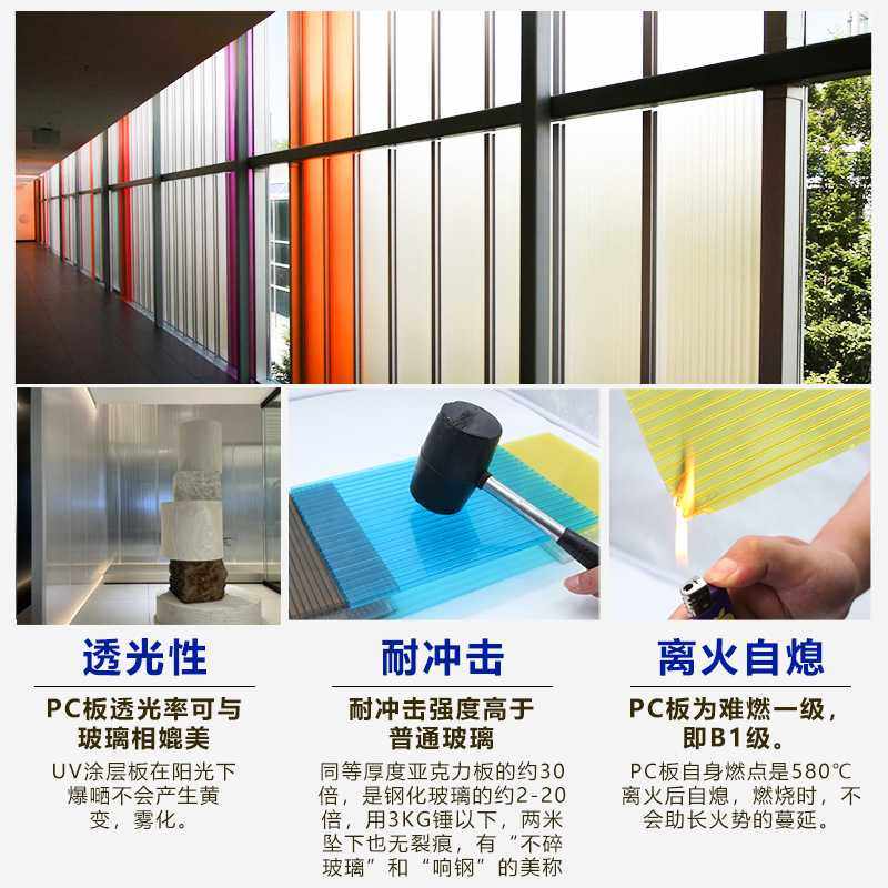 pc插接板40mm透明磨砂幕墙隔断聚碳酸酯板装饰背景墙插接阳光板,淘宝优惠券,粉丝福利购,淘宝优惠卷