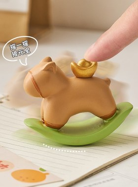 优选马上有钱摆件办公室桌面装饰工位治愈情绪小摆件可爱解压女生