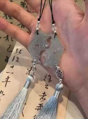 小红书爆款盗墓笔记双鱼玉佩挂件