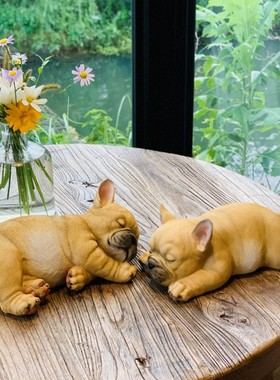 优选客厅酒柜电视柜摆件创意可爱招财小狗摆设卧室桌面新房家居饰