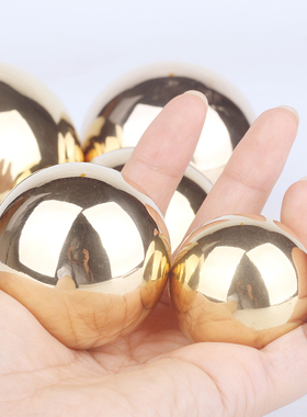 优选黄铜实心球圆球手球健身球手握球装饰球光面球龙珠风水铜球摆