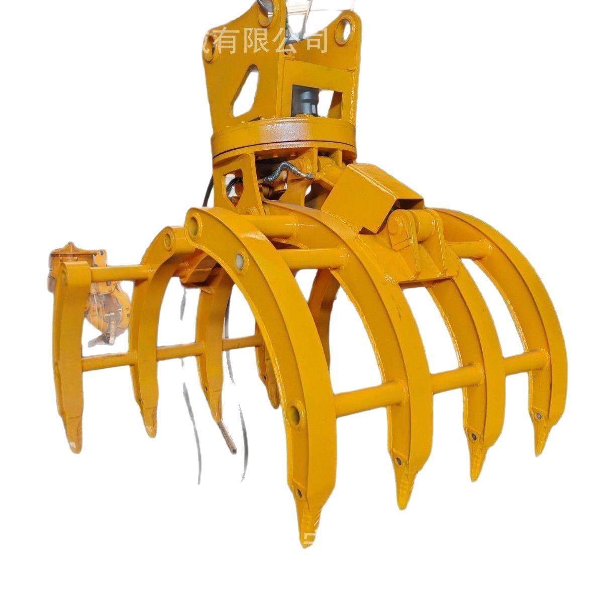 挖掘机属具抱抓多功能液压草捆夹工地废铁石头旋转挖机抓木器,淘宝优惠券,粉丝福利购,淘宝优惠卷