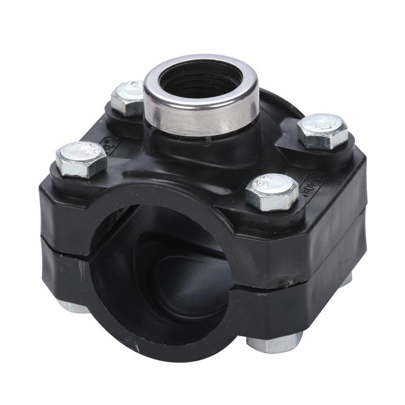 pe增接口全塑内丝接头PPR三通内丝水管鞍座pvc抢修哈夫节 - 图3