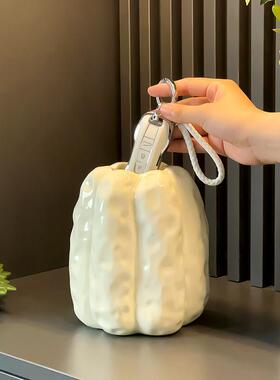 创意简约财富丰收陶瓷南瓜摆件轻奢客厅高档玄关酒柜电视柜装饰品