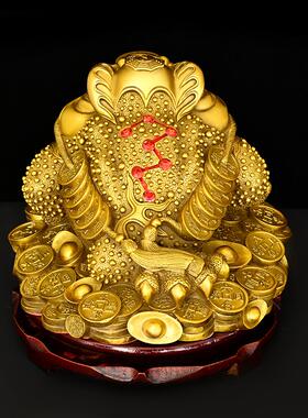 铜金蟾摆件招财三足铜金蟾蜍纯家居玄关装饰三脚金蝉店铺开业礼品