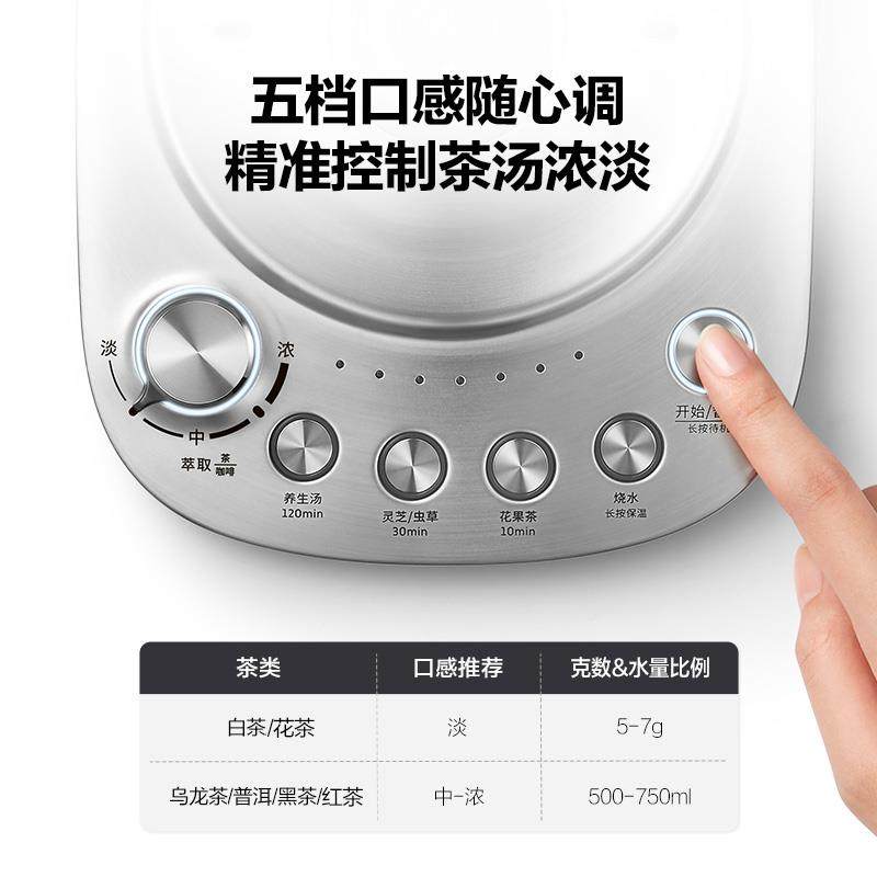 北鼎养生壶家用多功能煮茶器办公室喷淋煮茶壶保温蒸汽萃取壶K176,淘宝优惠券,粉丝福利购,淘宝优惠卷