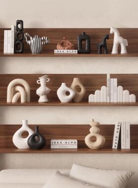 中古风客厅酒柜展示柜陶瓷摆件高级感乔迁之喜入宅礼物全套