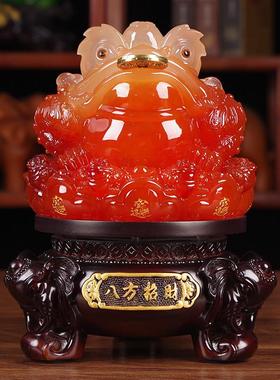 八方招财金蟾大号摆件家居客厅博古送朋友店铺开业收银台工艺礼品