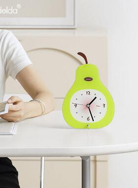 Mandelda大吉大梨创意时钟摆件家居玄关摆台式钟表客厅卧室装饰品