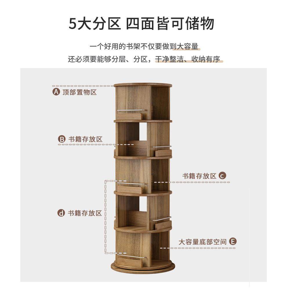 旋转书架360简约收纳绘本置物架落地家用简易网红儿童书柜书报架,淘宝优惠券,粉丝福利购,淘宝优惠卷