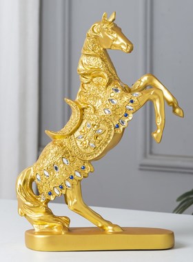 马到成功摆件家居装饰品客厅酒柜酒架电视柜小摆设U欧式办公室书