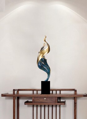 风生水起摆件h高档客厅玄关电视柜办公室桌面细长开业乔迁新居礼