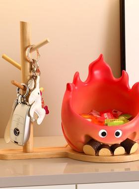 乔迁之喜柴火小炭火入户玄关钥匙收纳摆件客厅家居装饰品新居礼物