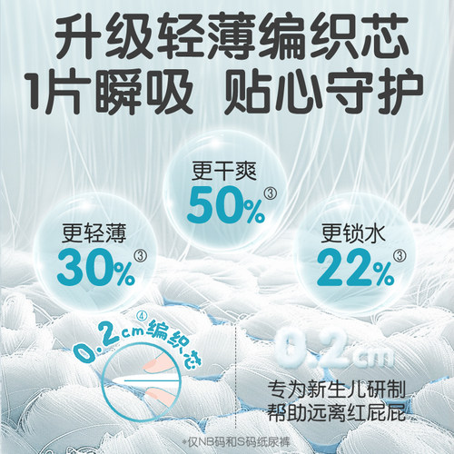 贝亲纸尿裤蚕丝蛋白初生宝宝尿不湿新生婴幼儿薄款NB/S/M/L小码 - 图2