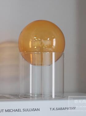 样板间暖色现代简约奶油风书架展示柜子摆件软装电视柜书柜装饰品