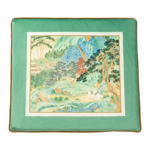 新中式椅子坐垫圈k椅太师椅座垫红木实木沙发垫茶桌餐椅垫只此青 - 图3