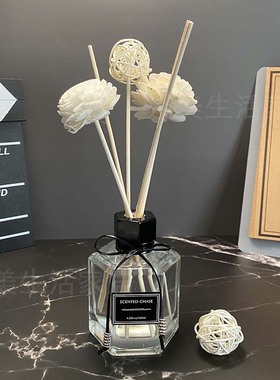 样板房卫生间洗手台玻璃r牙刷杯香薰陶瓷托盘组合摆件透明金边轻