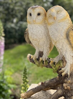 庭院花园树脂装饰品o仿真猫头鹰动物摆件入户门院子露台户外造景