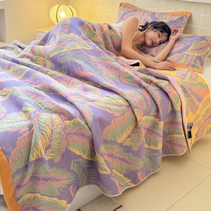 夏日三层纱布毛巾被单双人盖毯加厚毯子沙发午Q睡毯床上用品空调,淘宝优惠券,粉丝福利购,淘宝优惠卷