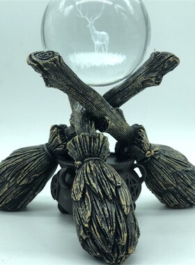 水晶球摆件展示架树脂q扫帚塔罗桌面装饰支架水晶球底座球座礼物