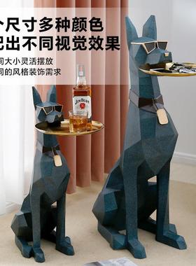 暴力熊客厅创意轻奢大型落地狗摆件电视柜家居装饰品乔迁新居礼品
