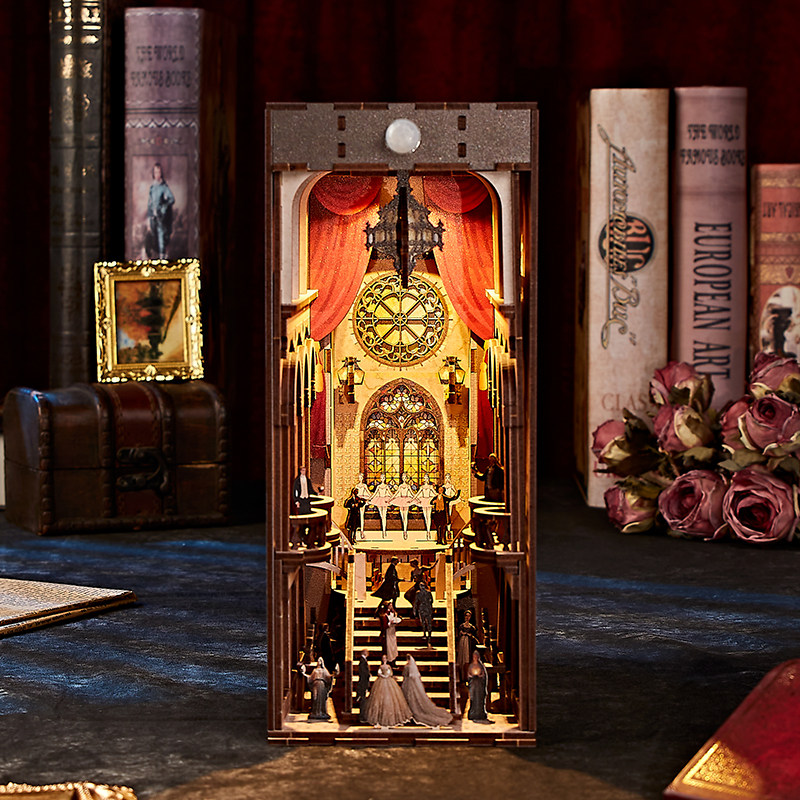 匠心木知质巴黎歌剧院书立书架3diy手工古风拼装立体模型创意玩具,淘宝优惠券,粉丝福利购,淘宝优惠卷