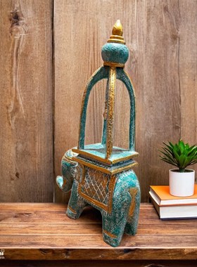 优选东南亚风格实木大象装饰品摆件泰式客厅餐厅家居工艺品桌面摆