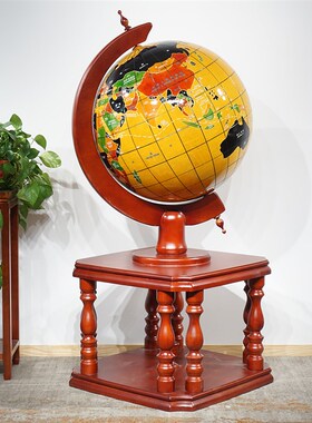 优选木质地球仪摆件办公室装饰开业礼品落地大号母校毕业送学校礼
