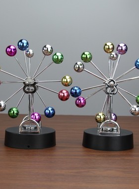 优选USB插电七彩摩天轮永动机仪现代简约实用的桌面装饰摆件 生日