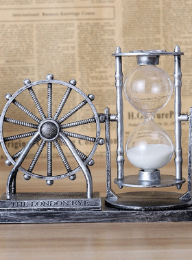优选伦敦眼摩天轮沙漏创意学生礼物复古怀旧家居装饰摆件男女生日