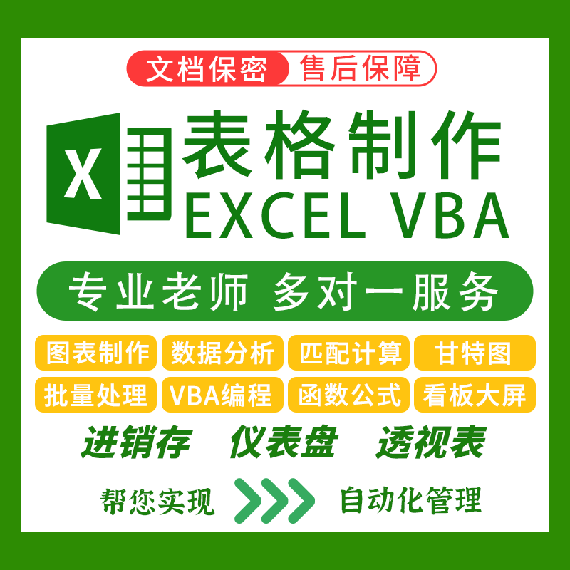 Excel表格制作公式设计数据分析VBA宏函数图表整理统计企业办公 - 图1