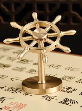 采购产品纯黄铜舵手，平稳航行，桌面减压神器，个性化装饰处理件