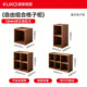 Gujia Home solid wood bookcase storage cabinet integrated wall bookshelf storage rack living room household floor-standing simple low cabinet